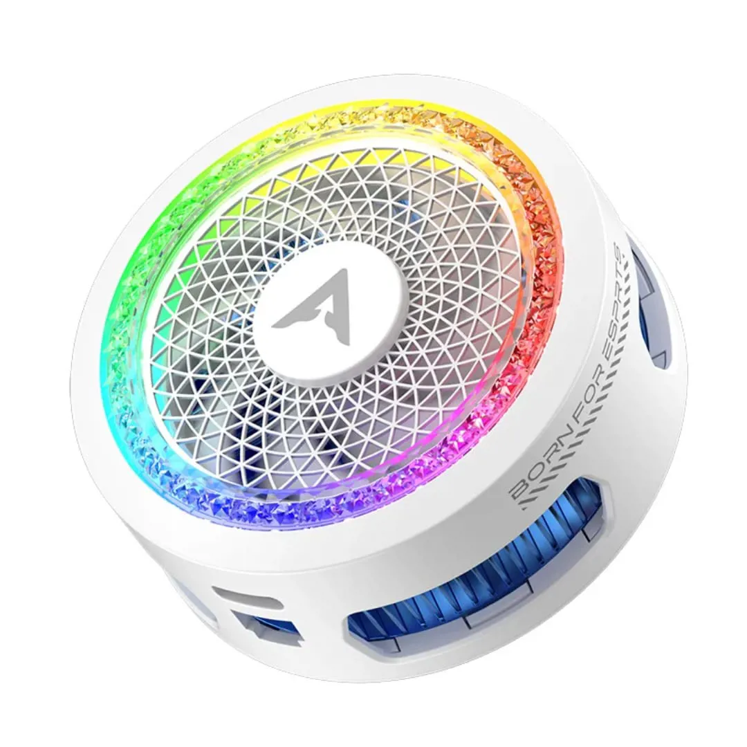 مروحة تبريد للهواتف المحمولةPIVA B3بقوة 25 واط مع إضاءة LED ملونة مبرد هاتف محمول شبه موصل مع مشبك مغناطيسي قابل | للدوران الألعاب PUBG