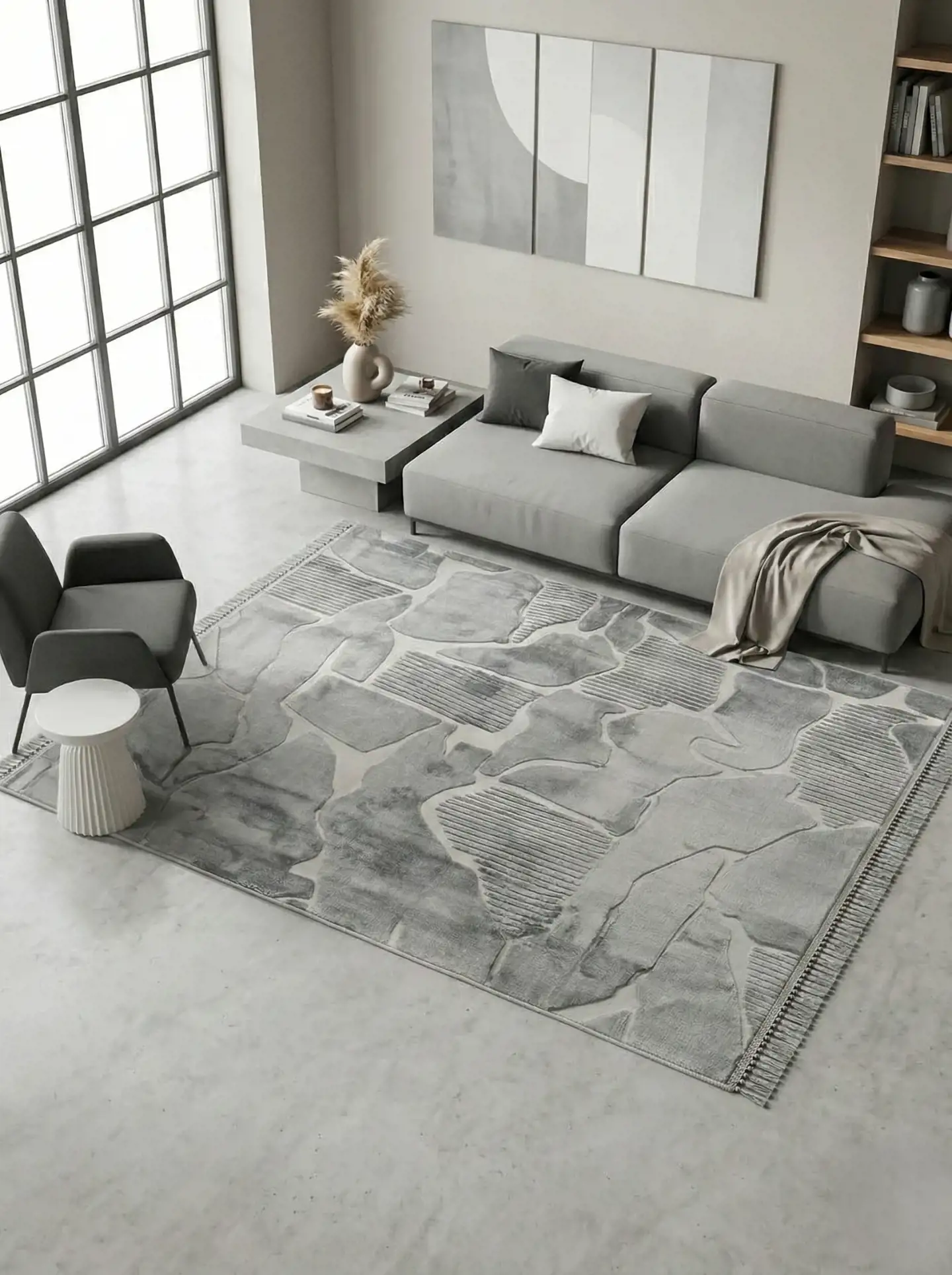 حافظة سجاد فرو جاكار حفر مقاس 180×280 سم مع ظهر مانع للانزلاق